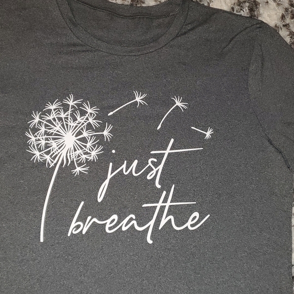"just breathe " charcoal t-shirt - Picture 6 of 6